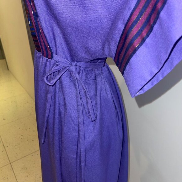 Meo Fashions By Kit Vintage Womens Dress Size Large Purple Kimono Sleeve Maxi - Picture 9 of 16
